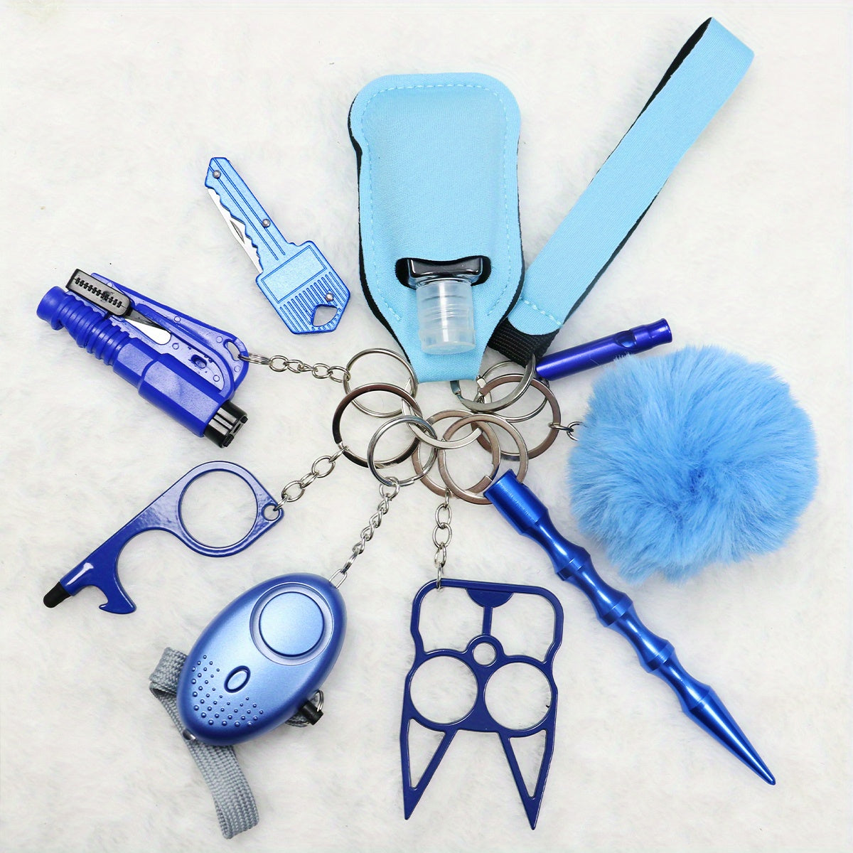 Σετ Ασφαλείας 10 Τεμαχίων - Συναγερμός, Σφυρίχτρα & Pompom για Γυναίκες