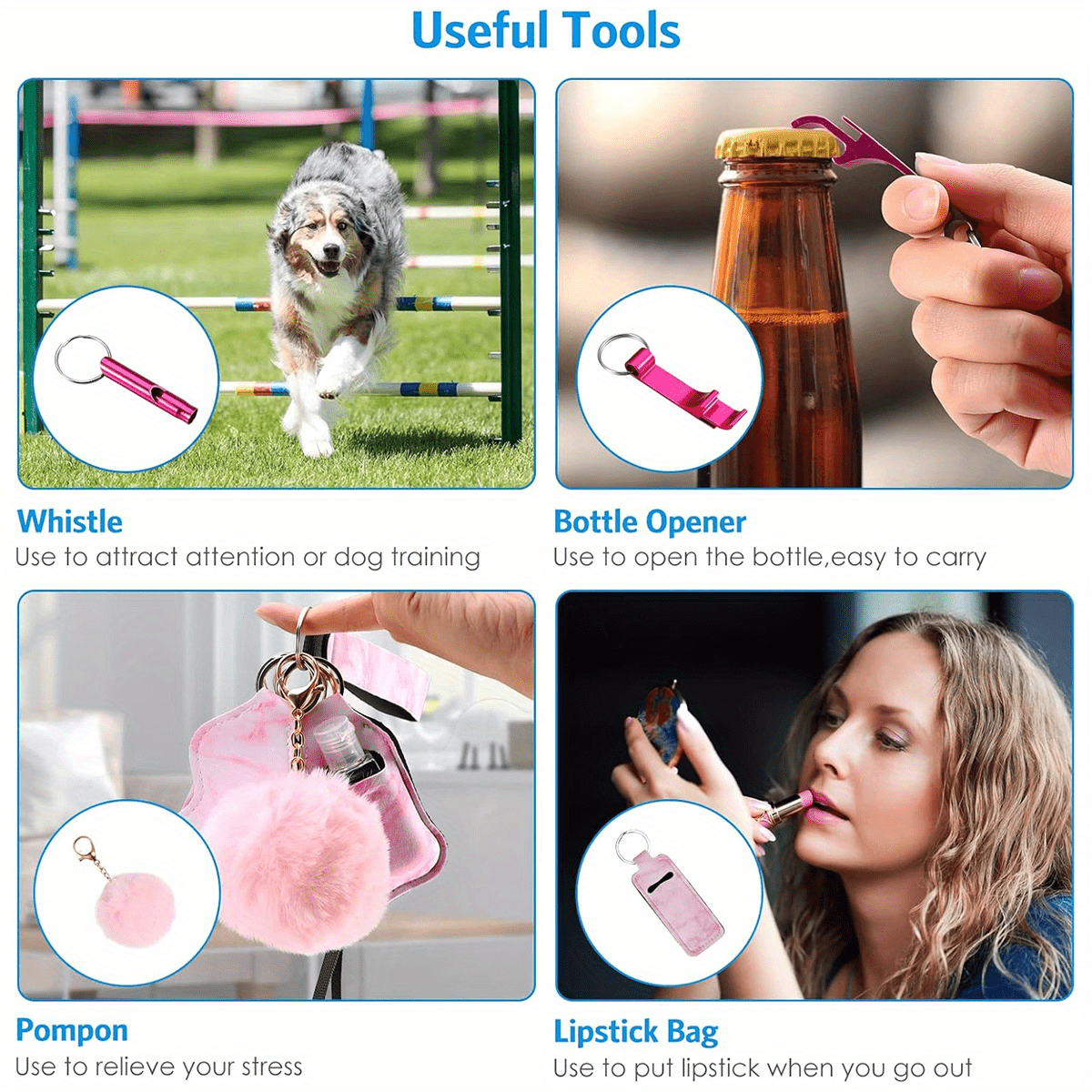 Σετ Ασφαλείας 12 Τεμαχίων για Γυναίκες - Μπρελόκ Αυτοάμυνας Πολλαπλών Χρήσεων