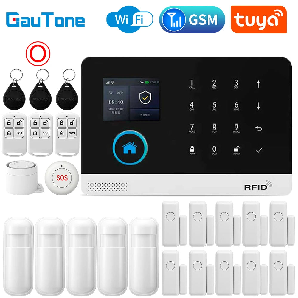 Σύστημα Συναγερμού GSM WiFi TUYA - Ασύρματο Smart Home 433MHz για Προστασία Σπιτιού