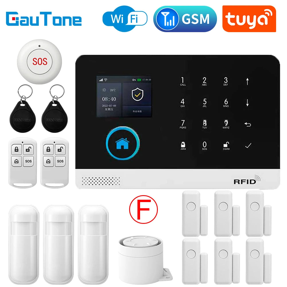 Σύστημα Συναγερμού GSM WiFi TUYA - Ασύρματο Smart Home 433MHz για Προστασία Σπιτιού