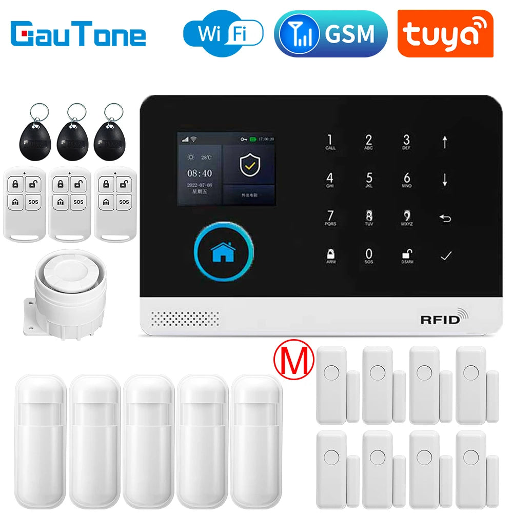 Σύστημα Συναγερμού GSM WiFi TUYA - Ασύρματο Smart Home 433MHz για Προστασία Σπιτιού