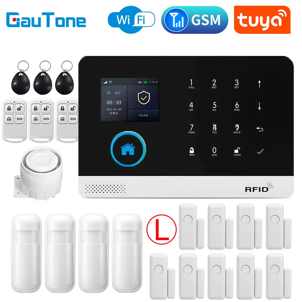 Σύστημα Συναγερμού GSM WiFi TUYA - Ασύρματο Smart Home 433MHz για Προστασία Σπιτιού
