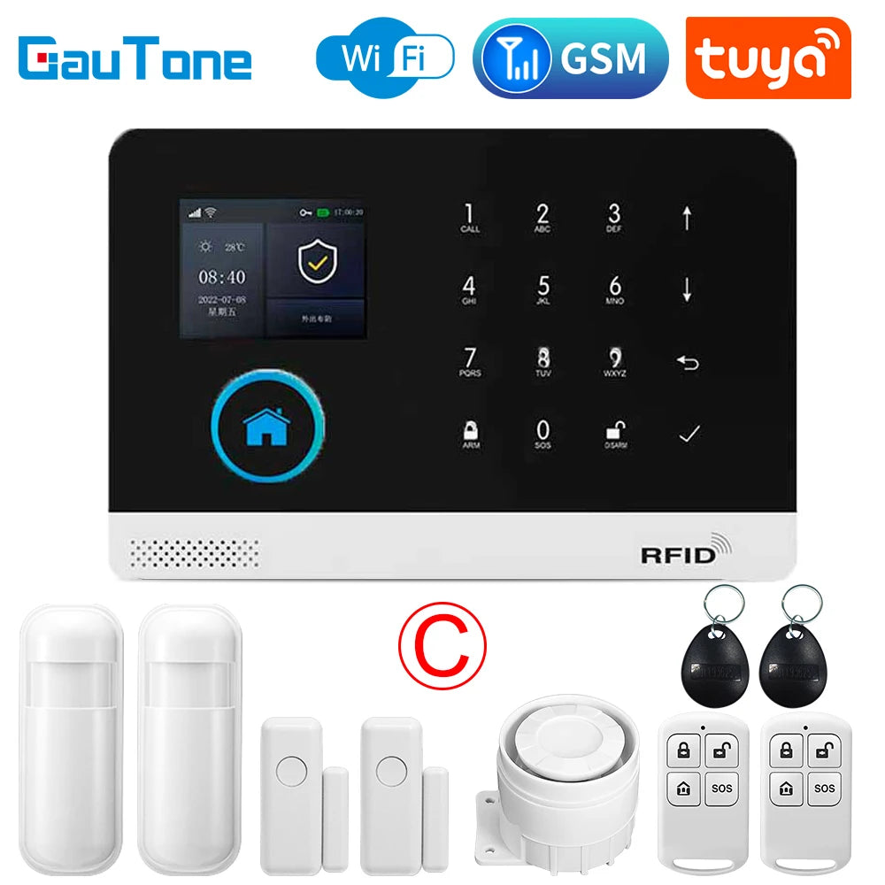 Σύστημα Συναγερμού GSM WiFi TUYA - Ασύρματο Smart Home 433MHz για Προστασία Σπιτιού