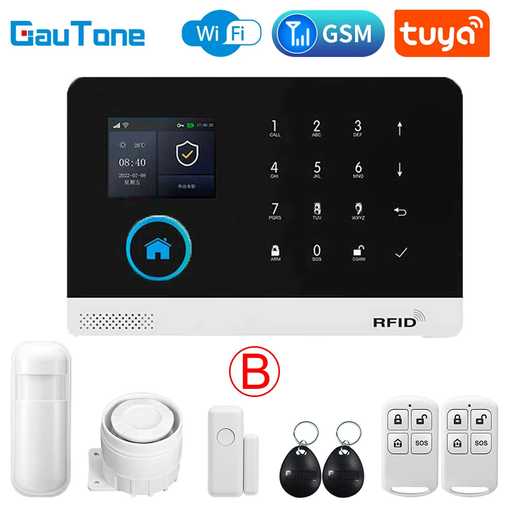 Σύστημα Συναγερμού GSM WiFi TUYA - Ασύρματο Smart Home 433MHz για Προστασία Σπιτιού