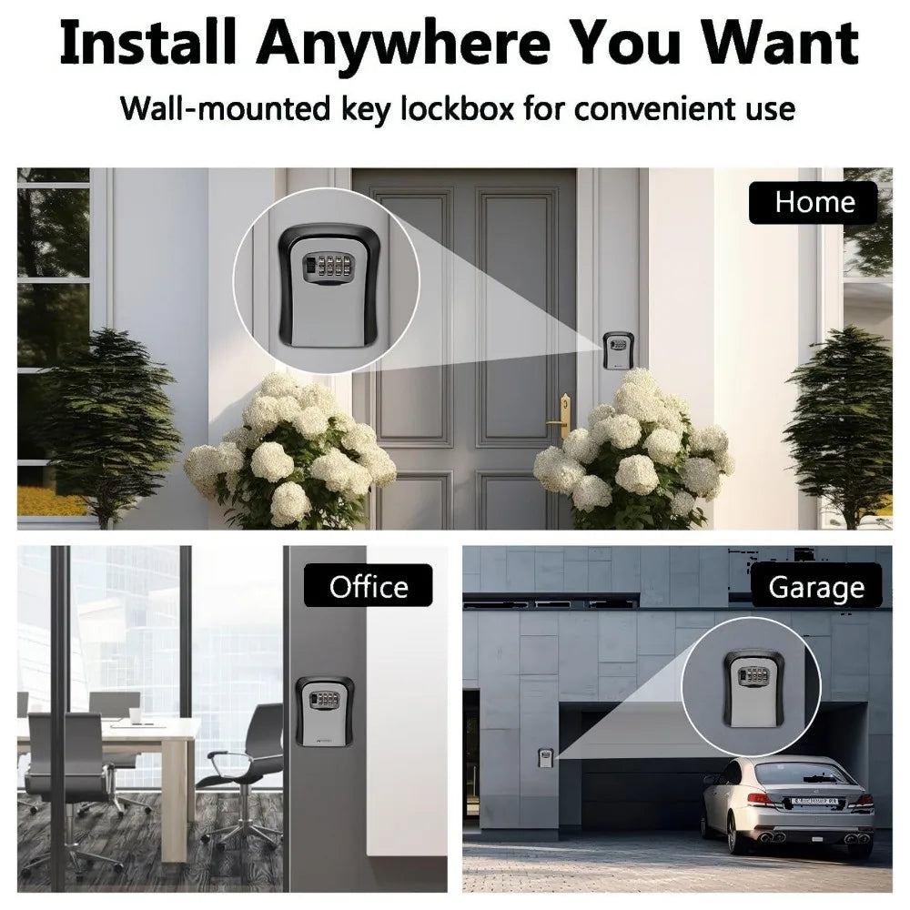 Κουτί Ασφαλείας Κλειδιών με Κωδικό 4 Ψηφίων - Wall Mounted Key Lock Box