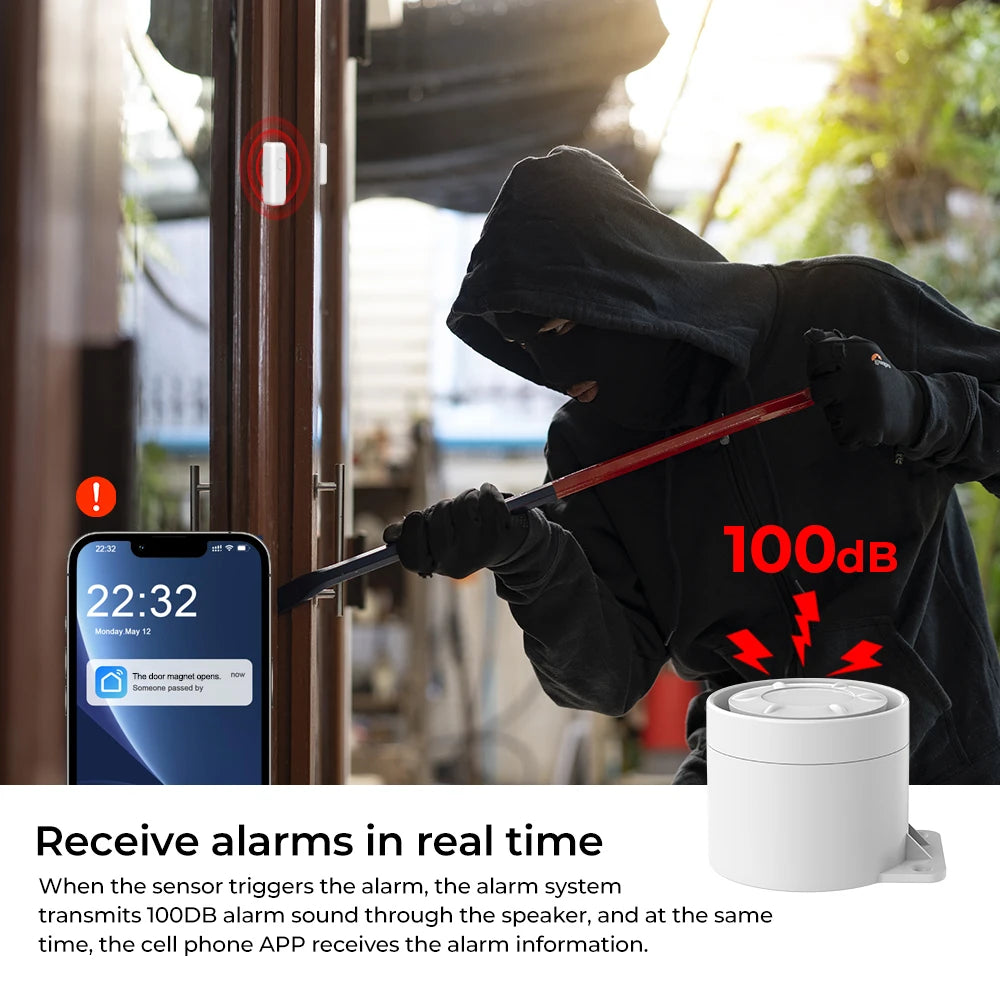 Σύστημα Συναγερμού GSM WiFi TUYA - Ασύρματο Smart Home 433MHz για Προστασία Σπιτιού