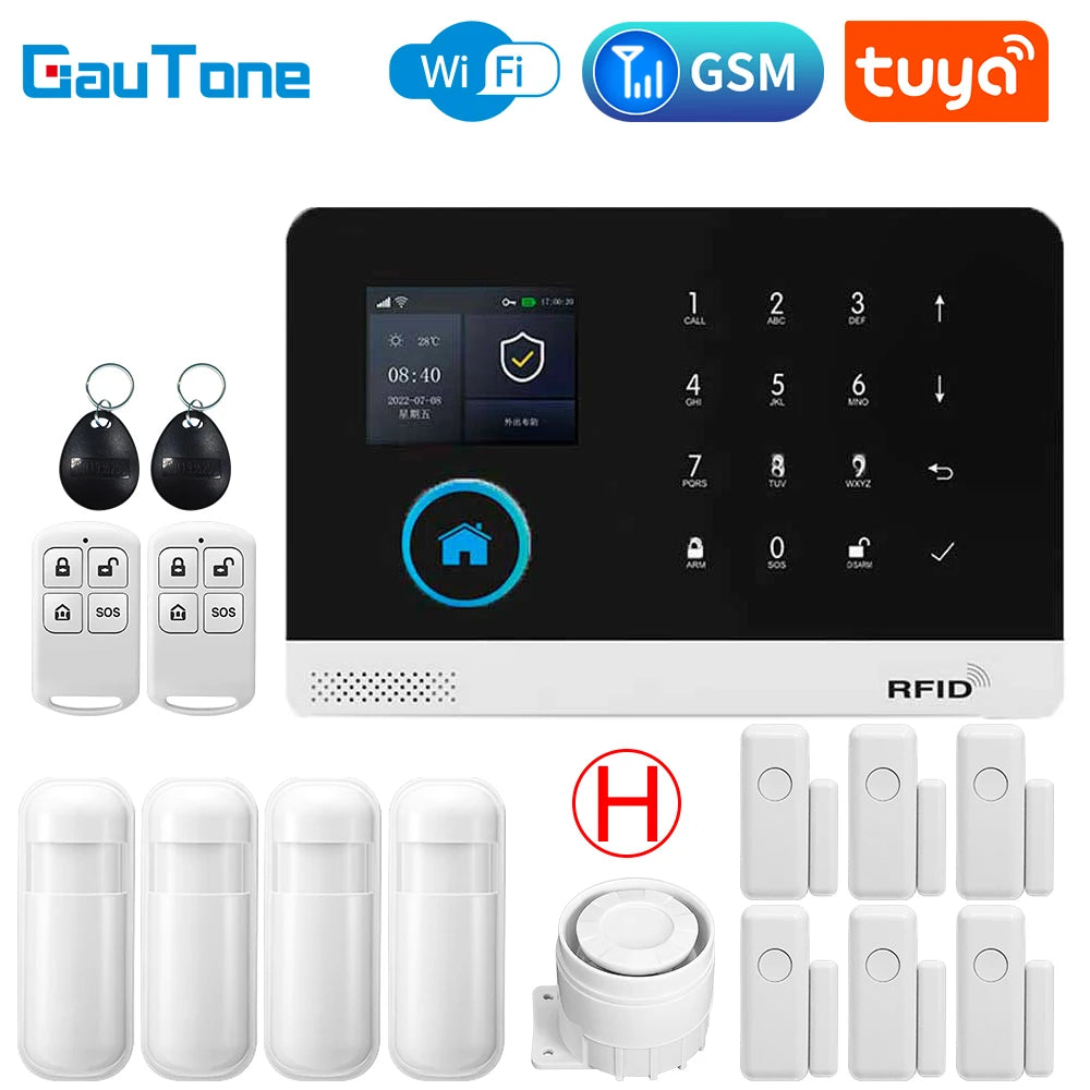 Σύστημα Συναγερμού GSM WiFi TUYA - Ασύρματο Smart Home 433MHz για Προστασία Σπιτιού