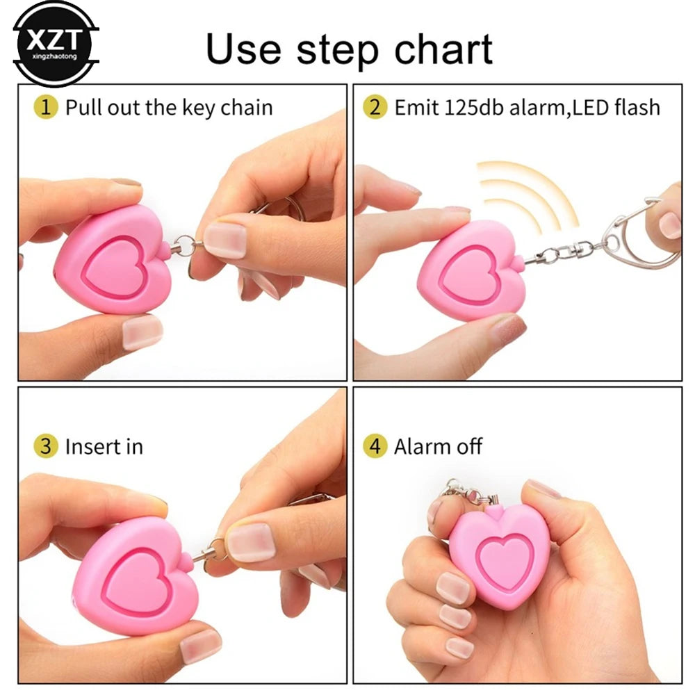 Συναγερμός Αυτοάμυνας 130dB με LED Φως - Personal Safety Alarm Keychain για Γυναίκες