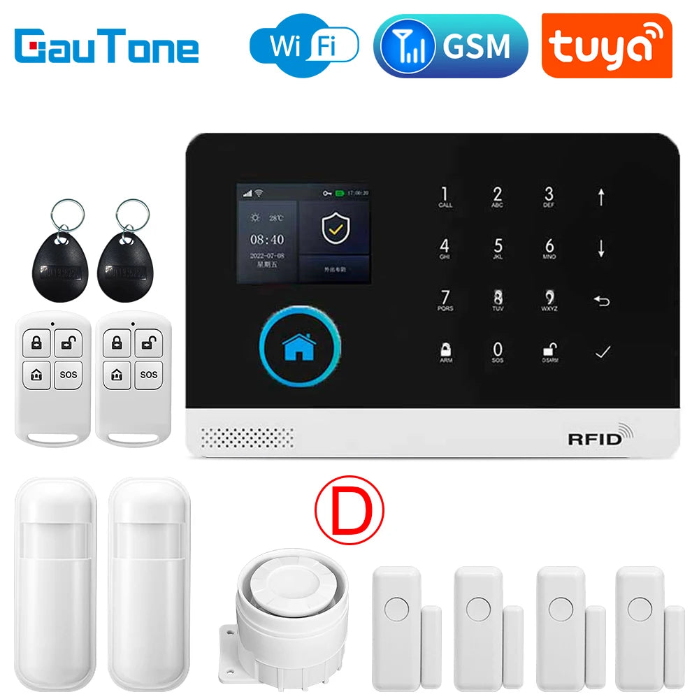 Σύστημα Συναγερμού GSM WiFi TUYA - Ασύρματο Smart Home 433MHz για Προστασία Σπιτιού