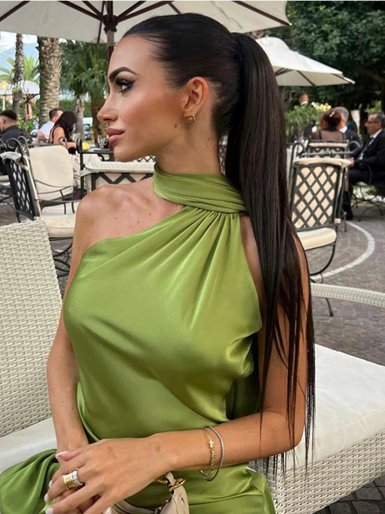 Σατέν Καλοκαιρινό Φόρεμα