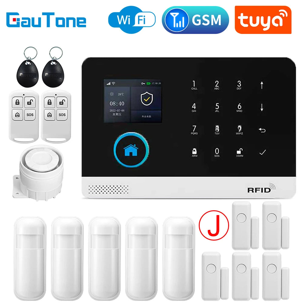 Σύστημα Συναγερμού GSM WiFi TUYA - Ασύρματο Smart Home 433MHz για Προστασία Σπιτιού