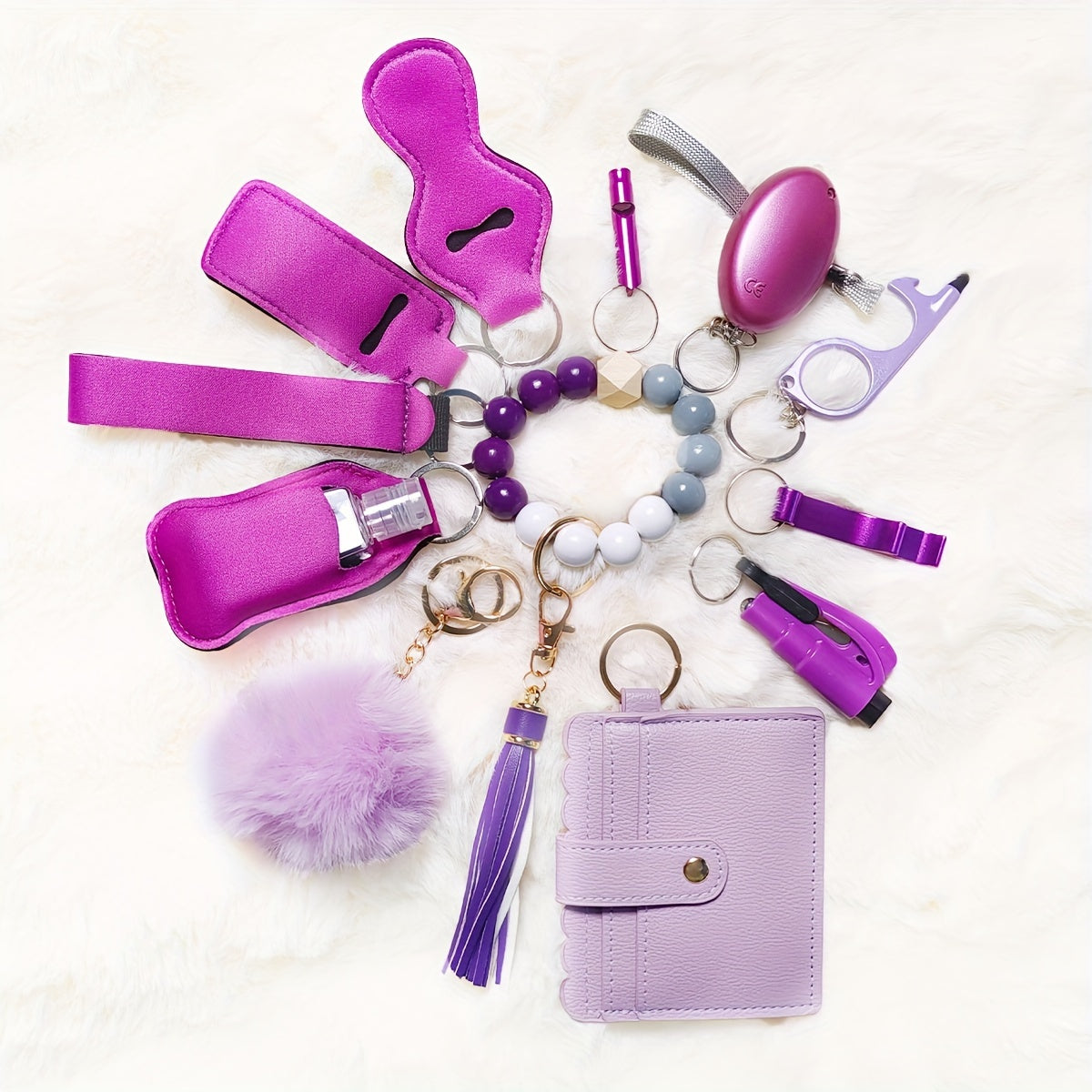 Σετ Ασφαλείας 12 Τεμαχίων για Γυναίκες - Μπρελόκ Αυτοάμυνας Πολλαπλών Χρήσεων