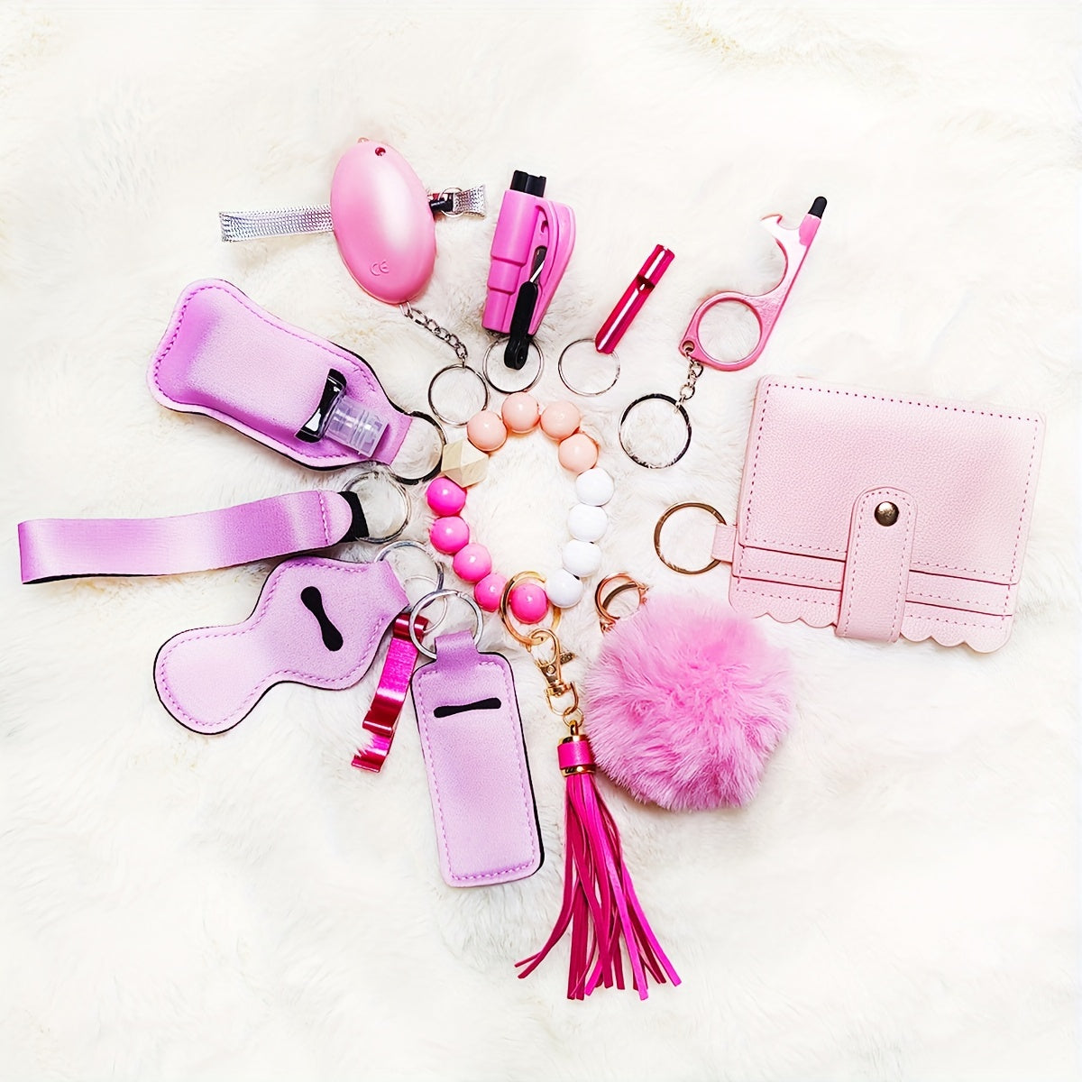 Σετ Ασφαλείας 12 Τεμαχίων για Γυναίκες - Μπρελόκ Αυτοάμυνας Πολλαπλών Χρήσεων