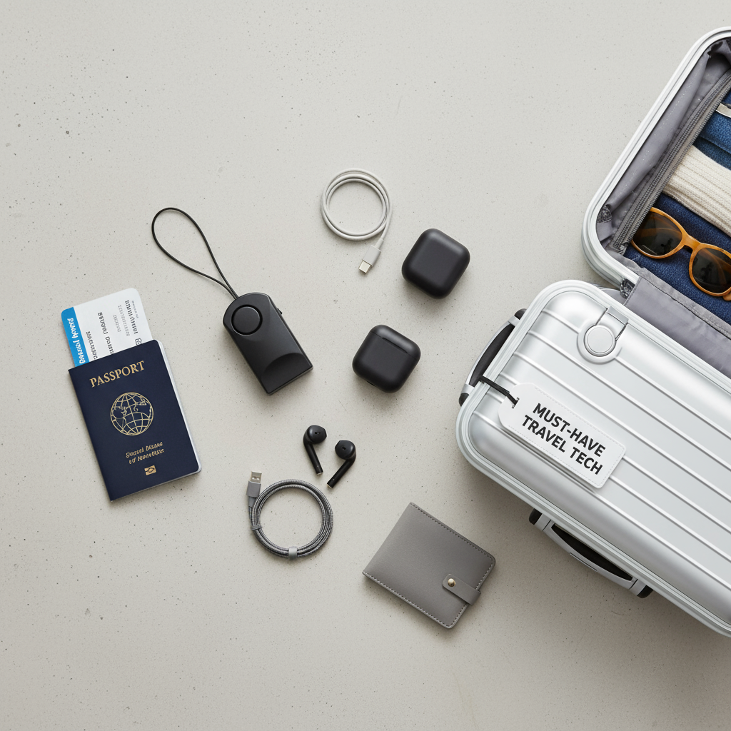Travel Essentials Flat Lay
